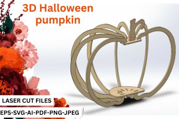 3D Halloween Pumpkin Laser Cut File