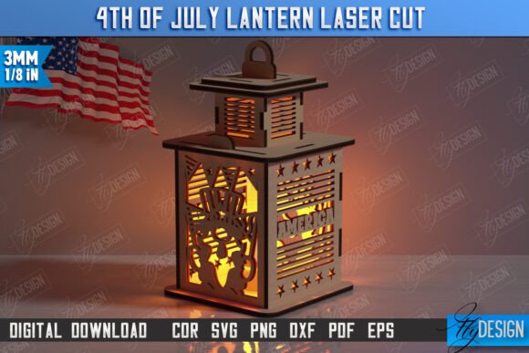 4th of July Lantern Laser Cut CNC File: A Guide to Flawless Patriotic Projects