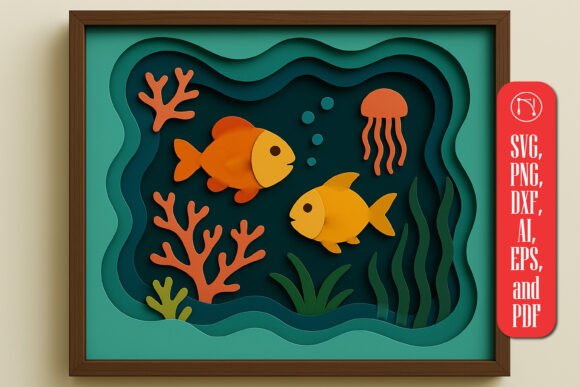 Crafting Depth: A Practical Guide to the Multilayer Sea Shadow Box 3D SVG Cut File