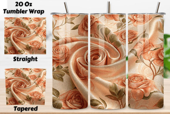 Elevating Sublimation Craftsmanship with the 3D Silk Ribbon Rose Seamless Tumbler Design