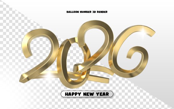 Evaluating Happy New Year 2026 Gold 3D Render Assets for Professional Design