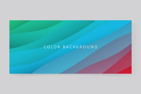 Gradient Color Background with 3d Waves