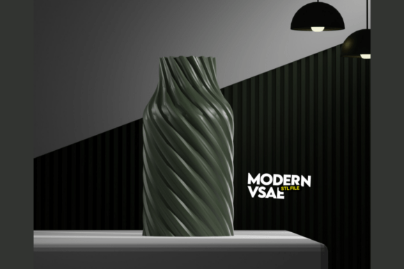 Minimalist 3D Spiral Vase: Elevating Interiors with Modern Design