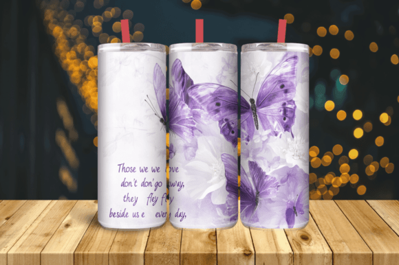 Purple Butterflies and Wildflowers: A Sublimation Design for Meaningful Keepsakes