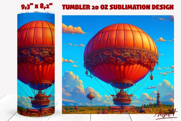 Strategic Branding with 3D Fantasy Tumbler Wrap: Hot Air Balloon Designs for Modern Creators