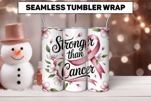 Stronger Than Cancer Awareness Tumbler: Empowering Creativity Through Sublimation Design